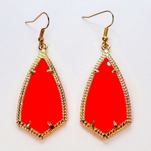 Orange Kite Earrings | Statement Earrings | Dangle Earrings